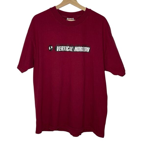 Vintage Vertical Horizon Shirt Adult XL Red Everything You Want Band Tee 90s - Picture 1 of 4